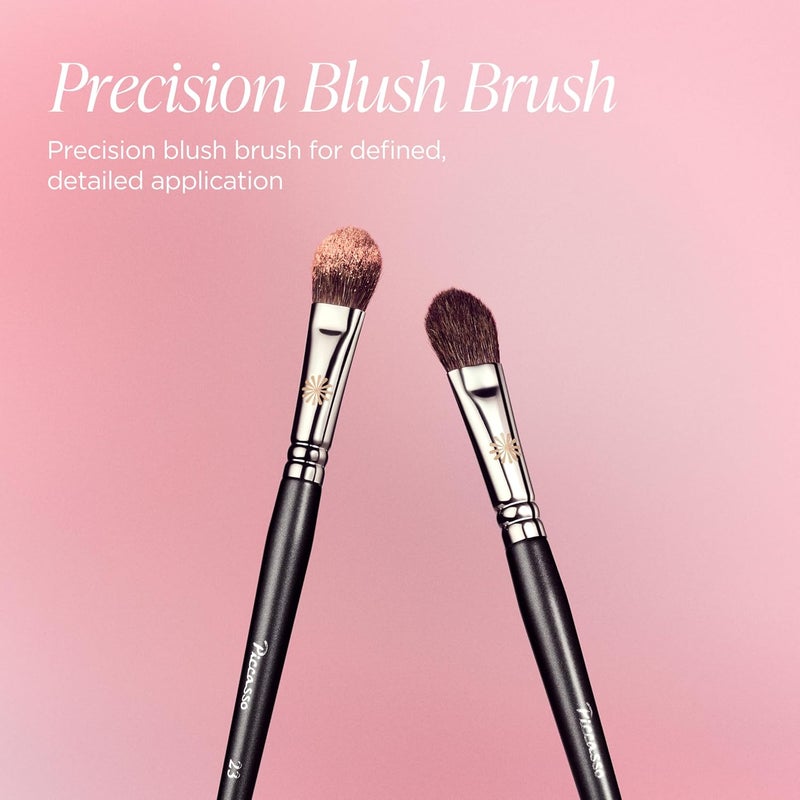 Piccasso 23 Small Blusher Brush – Precise Makeup Brush for Cheeks, Nose, and Chin, Soft Squirrel & Horse Hair for Delicate Application, Detail Face Brush for Daily Use, Korean Professional Beauty Tool - Image 2